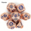 7pcs Red And Gear Wheel Solid Metal Polyhedral Dice Set Suitable For Role Playing Board Game 3