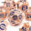 7pcs Red And Gear Wheel Solid Metal Polyhedral Dice Set Suitable For Role Playing Board Game 8