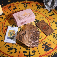 Golden Leaf Tarot Rose Golden Tarot Printed Tarot Waterproof Tarot Guide For Adults Fortune Telling Fun Perfect Gift