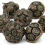 7pcs Green Copper Gear Wheel Solid Metal Polyhedral Dice Set Suitable For Role Playing Board Game 7