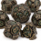 7pcs Green Copper Gear Wheel Solid Metal Polyhedral Dice Set Suitable For Role Playing Board Game 8
