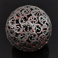 Metal Hollow Dice Polyhedral RPG Large Dice Accessories Board Game Role Playing Halloween Gift