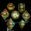 7pcs Liquid Core Quicksand Polyhedral Sharp Edge Dice Set For Cosplay Board Game Halloween And Christmas Gift 5