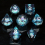 7pcs Liquid Core Quicksand Polyhedral Sharp Edge Dice Set For Cosplay Board Game Halloween And Christmas Gift 7