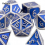 7pcs Silvery Standard Metal Dices Solid Metal Polyhedral Dice Set Suitable For Role Playing Board Game 6