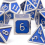 7pcs Silvery Standard Metal Dices Solid Metal Polyhedral Dice Set Suitable For Role Playing Board Game 7