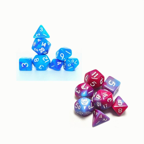 Double Mini Dice Set Two Dice And Purple Set And Set Polyhedral Dice Set For Board Game 1