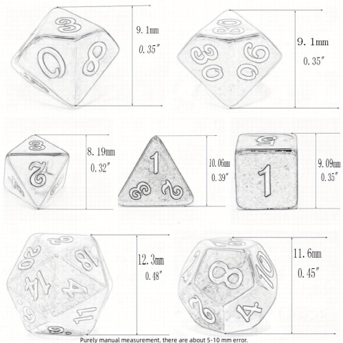 Double Mini Dice Set Two Dice And Purple Set And Set Polyhedral Dice Set For Board Game 2