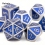 7pcs Silvery Standard Metal Dices Solid Metal Polyhedral Dice Set Suitable For Role Playing Board Game 5