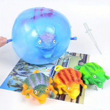 3pcs Set Funny Blowing Dinosaur Balloons Novelty Toys Inflatable Animal Toys Squeeze Ball Balloons For Children Birthday Party Favors