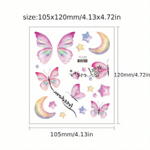 Gorgeous Red Dream Wings Butterfly Glitter Eye Stickers Perfect for Proms Tummy Time Parties & Makeup