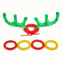 1pc Christmas Inflatable Aantler Collar 4 Inflatable Rings Colors Random Christmas Decoration Party Throwing Toys