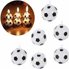 6pcs set Football Candle Birthday Party Cake Candle Ornament Football Theme Party Toy Gift