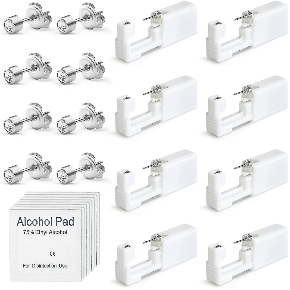 8 Pack Disposable Ear Piercing Gun With Ear Studs Painless And Safe Ear Piercing Kit For Girls Boys Women Men