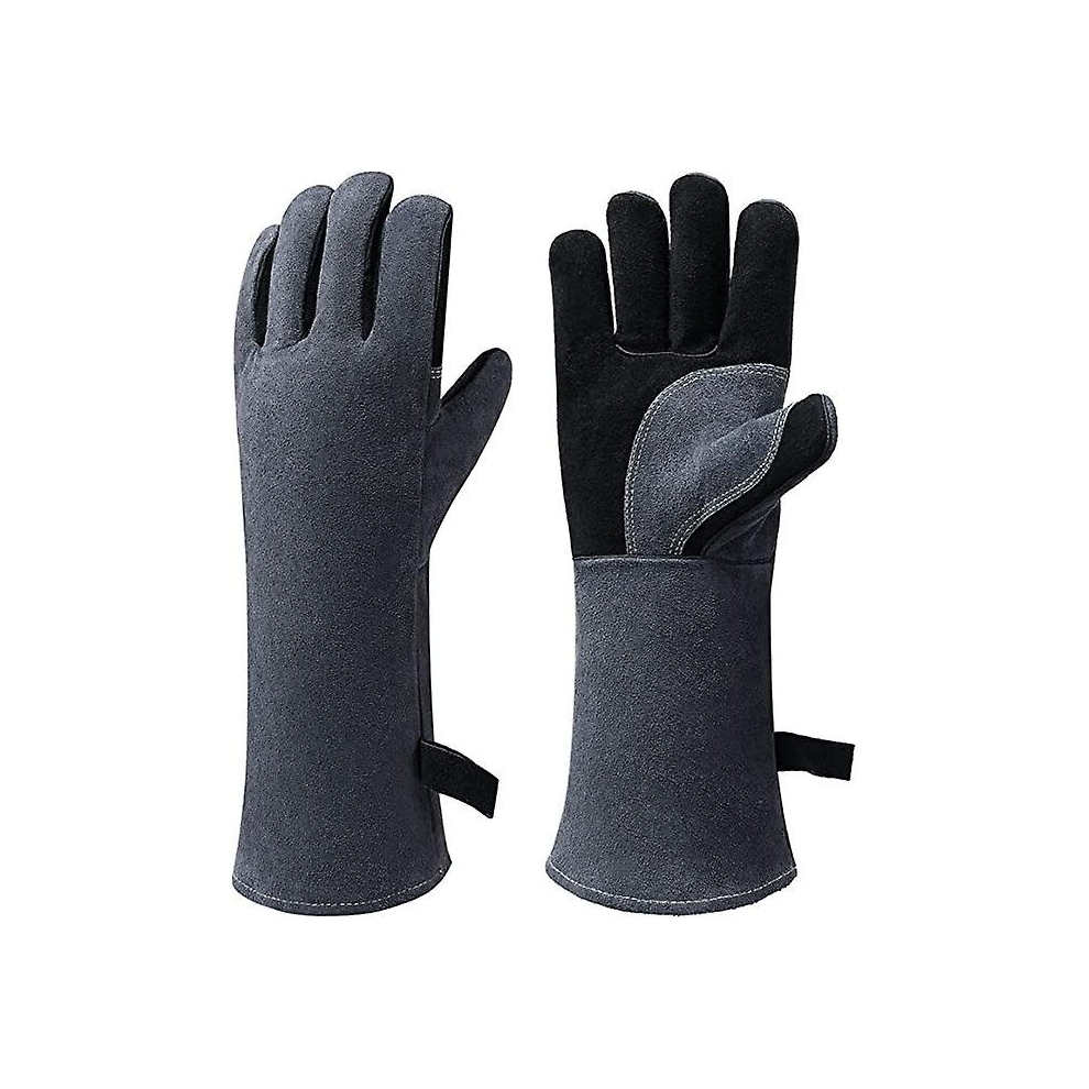 14In/16In Leather Welding Gloves 932/500 Heat Resistant Oven Mitts Bbq Grill Gloves For Cooking Welder Ironworker 9326616218501