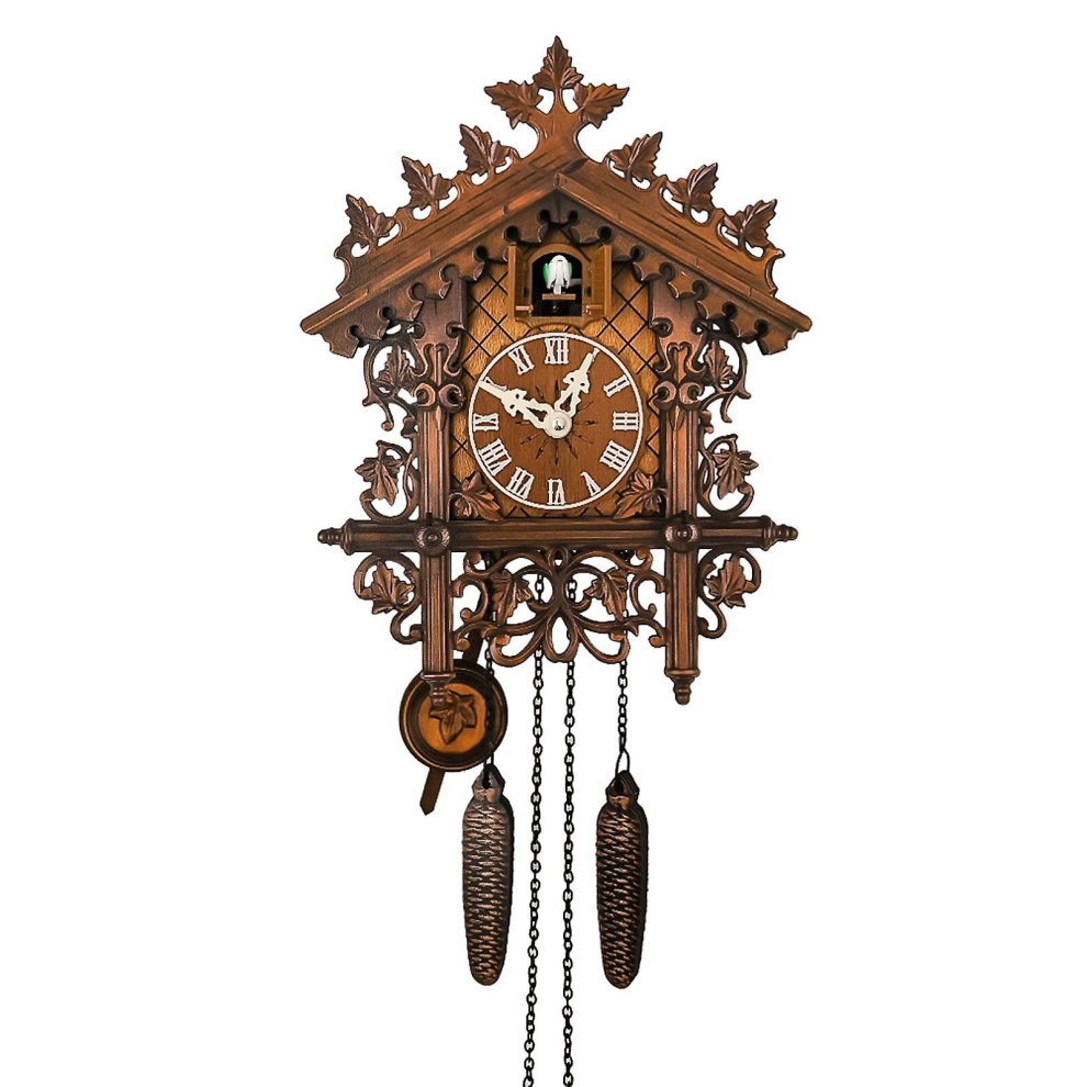 Black Friday 2023 Cuckoo Clock Traditional Chalet   Forest House Clock Handcrafted Wooden Wall P-endulum Quartz Clock