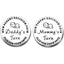 New Parent Decision Coin Newborn Baby Gifts,daddy's Turn Mummy's Turn Flip To Funny Decision Coin,new Mum Gifts New Dad Gifts New Parents Gifts Baby S