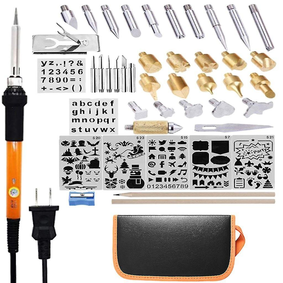 Wood Burner Temperature Constant Soldering Iron Pen Set In Pu Carry Bag 9326616234198