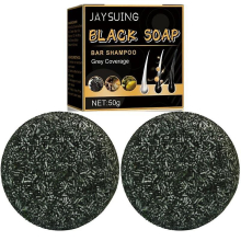 3pcs Men's Grey Coverage Bar Shampoo Hair Darkening Black Soap For Grey Hair Cover