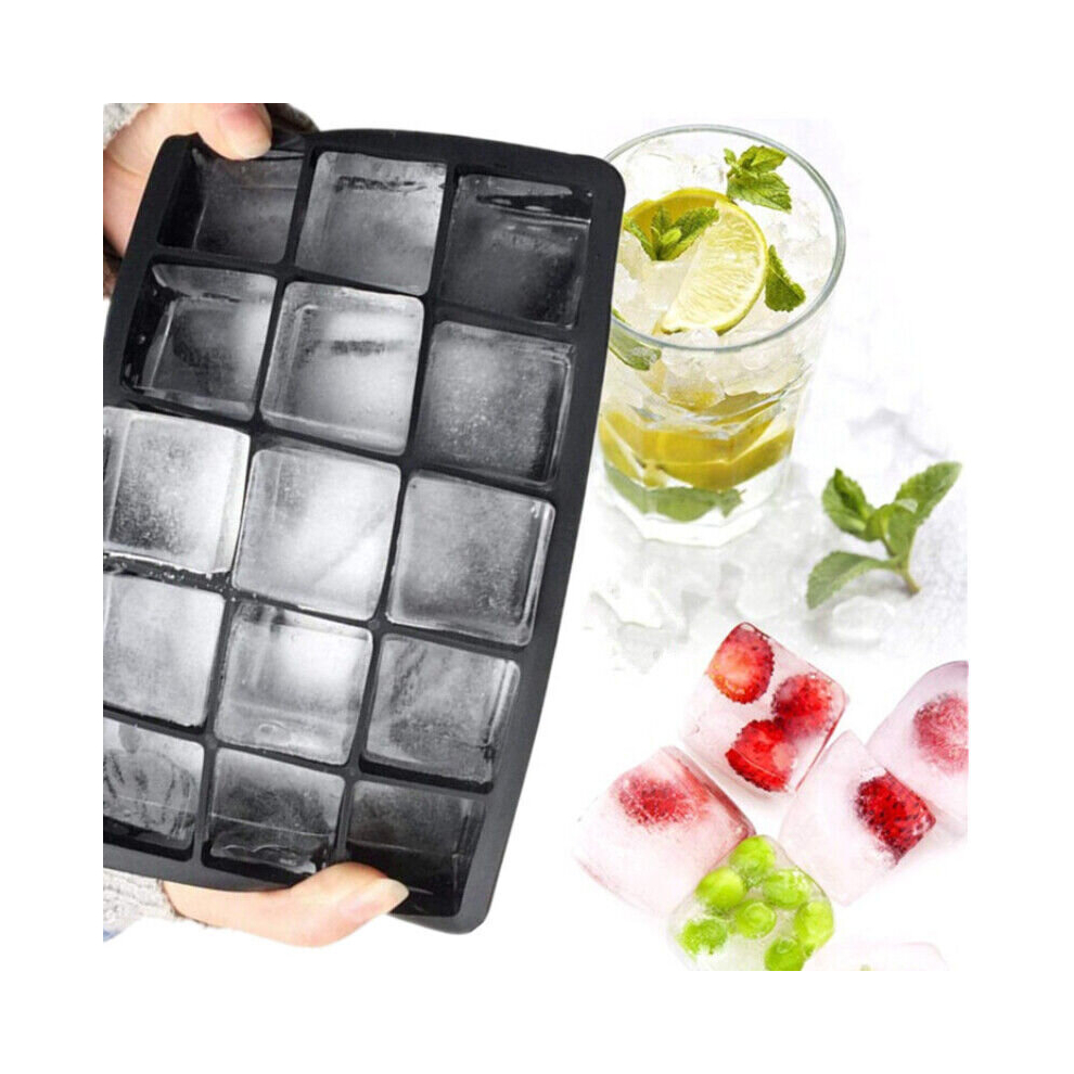 Silicone Ice Cube Tray Square Chocolate Freezer Maker Mould Jelly Mold