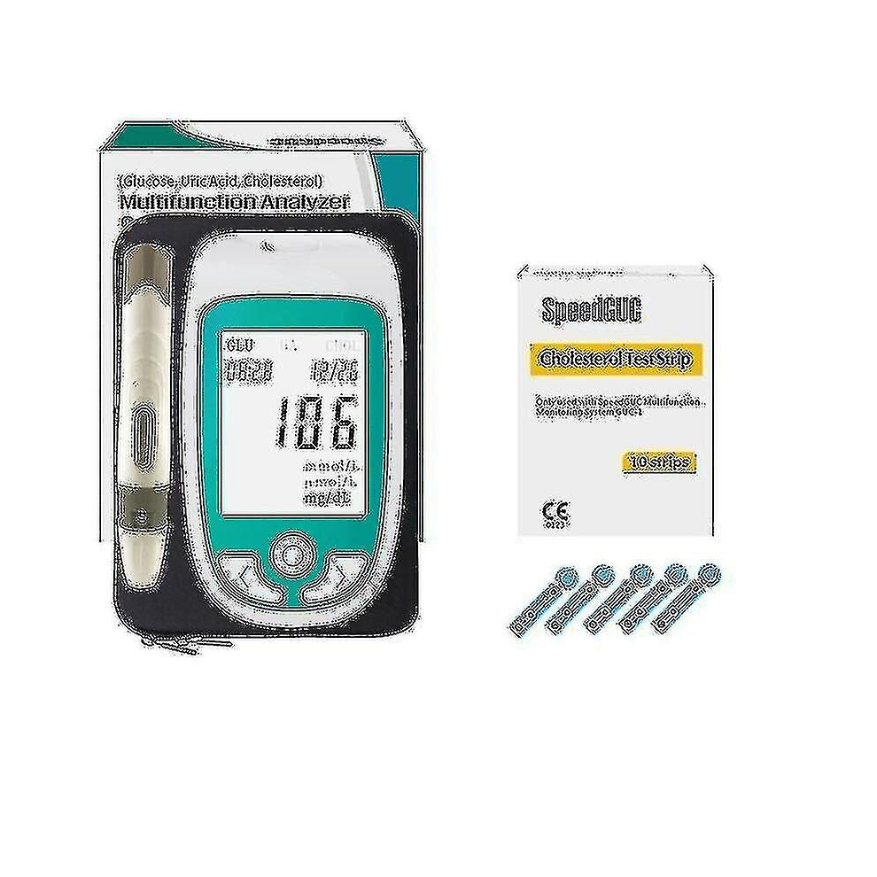 New Meter Cholesterol10 Multi Function Cholesterol Uric Acid Blood Glucose Meter Sm32189