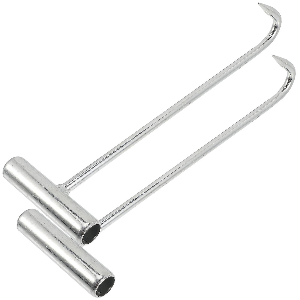 2 Pcs Xtool Manhole Lift Hooks Lifter Hook Door Lifting Hook Manhole Cover Lifter Drain Cover Lifting Hooks Sewer Lid Hook -Ys 9326616258842