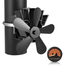 5 Blades Stove Fan Heat Powered Fireplace Fan Hanging On Chimney Pipe For Wood Log Burner Fireplace Slient Efficiently Heat Distribution Eco-friendly
