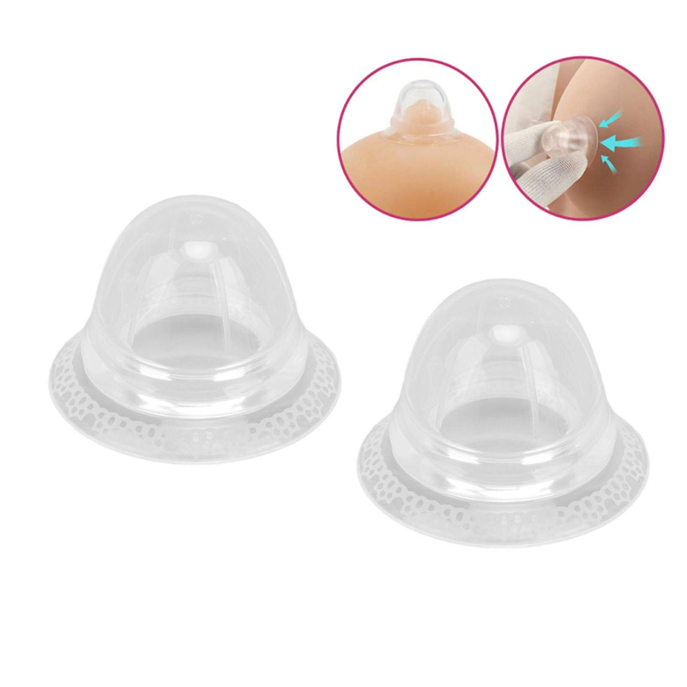 2pcs Nipple Corrector Breastfeeding Transparent Silicone Nipple Suckers For Pregnant Women