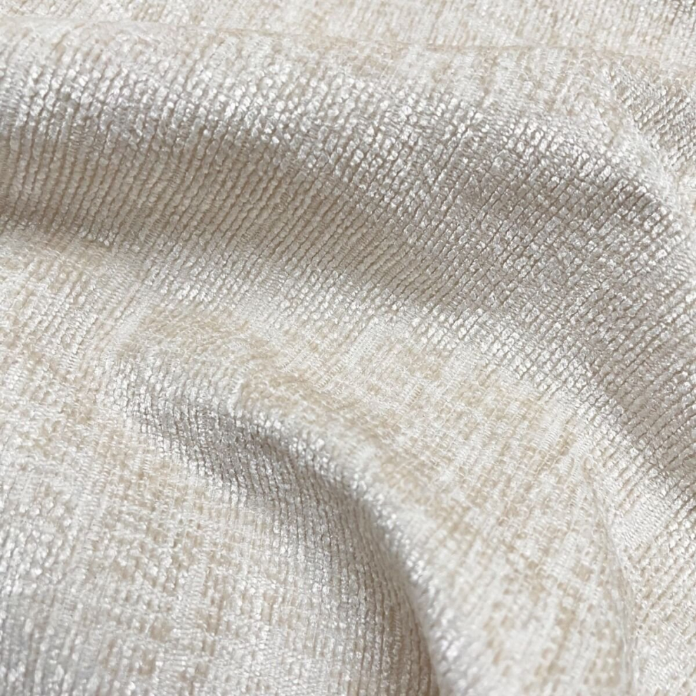 (Cream) Heavy Weight Chenille Upholstery Fabric