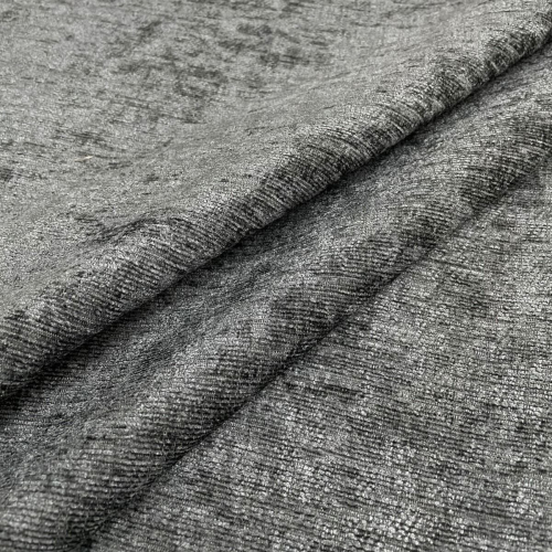 (Charcoal) Heavy Weight Chenille Upholstery Fabric 1