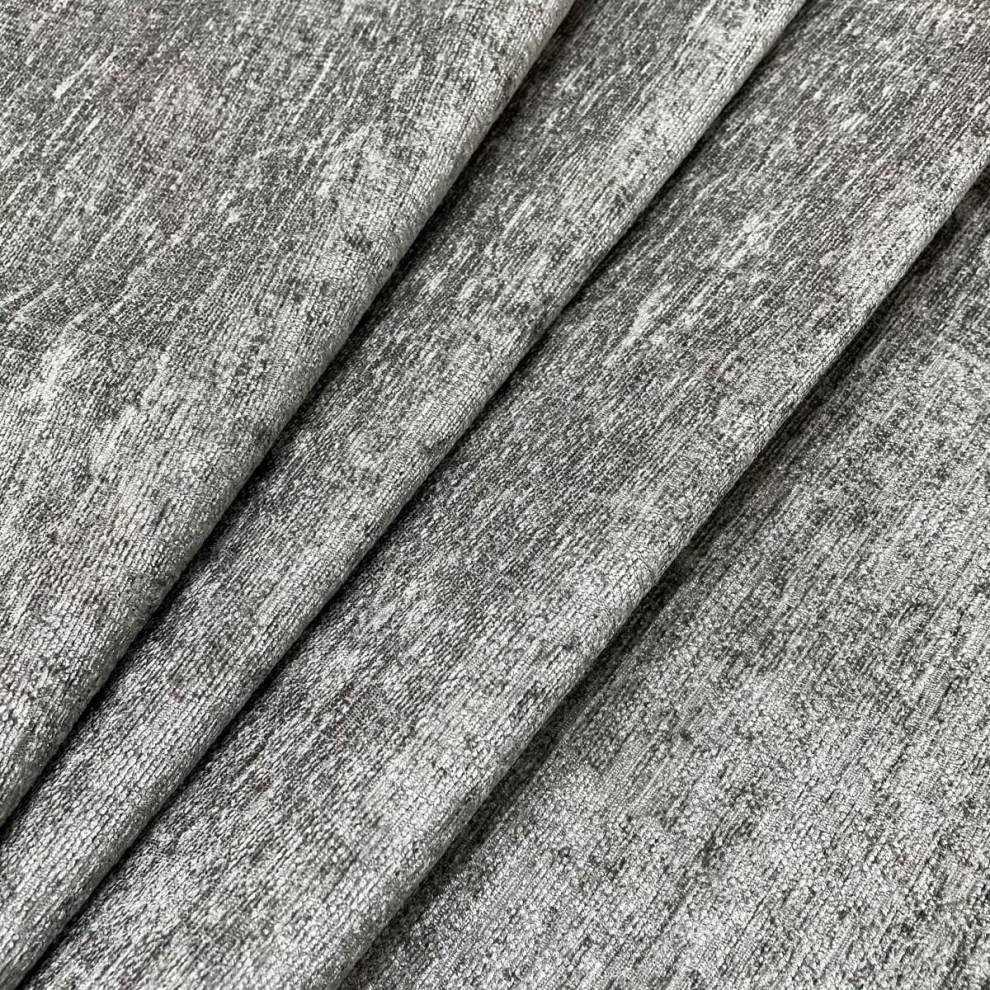 I Want Fabric (Silver) Heavy Weight Chenille Upholstery Fabric Silver