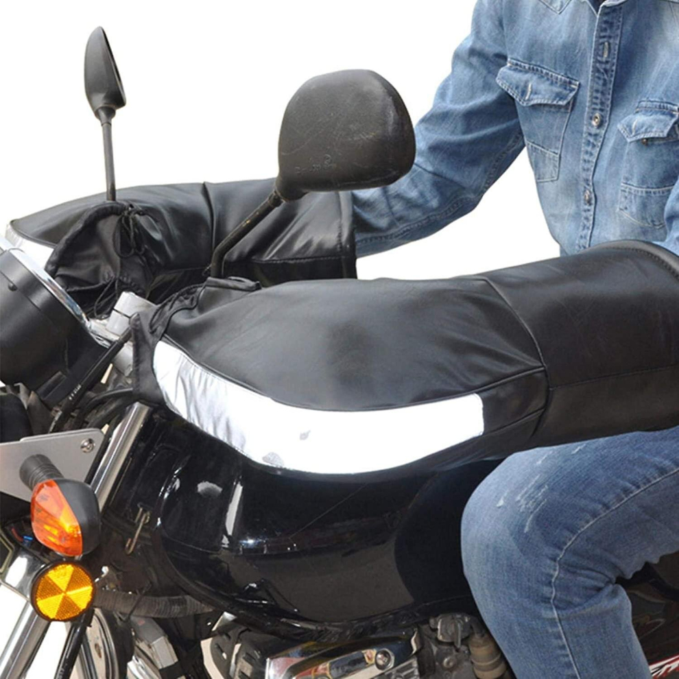 Motorcycle Handlebar Muffs Winter Waterproof Lmell Gloves Pu Thickened Windproof 9326616268698