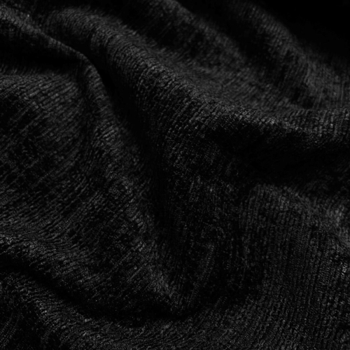 (Black) Heavy Weight Chenille Upholstery Fabric 1