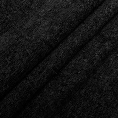 (Black) Heavy Weight Chenille Upholstery Fabric 2