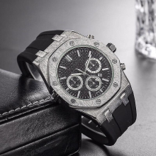 (8) Audemars Piguet Fashion Real Rubber Quartz Men's Watch-