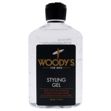 Woody's Styling Gel voor Mannen, Licht tot Medium Stevigheid, Geen Crunch, 12 Fl Oz
