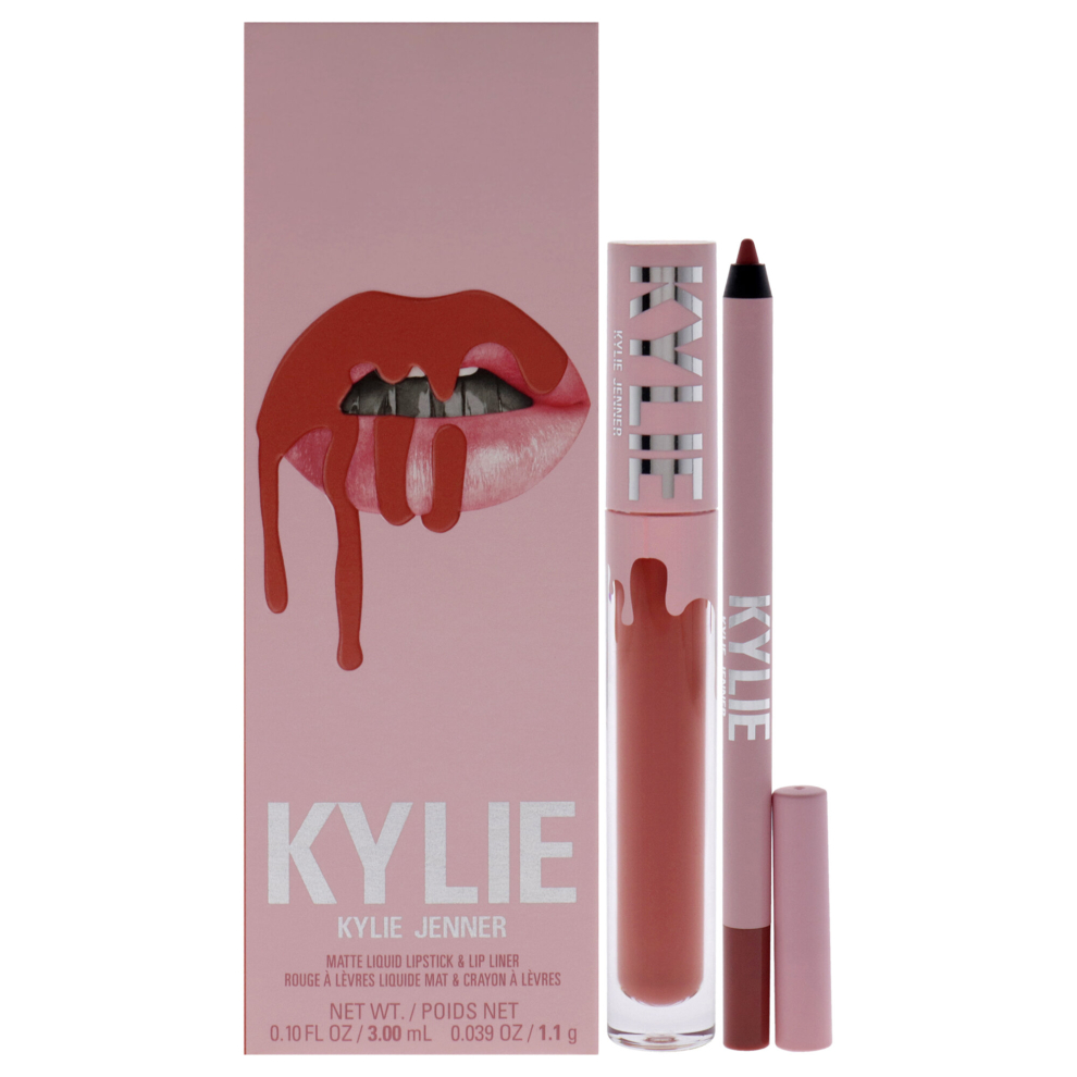 New Kylie Cosmetics Women's Matte Lip Kit - 505 Autumn By For - 2 Pc 0.10Oz Matte Liquid Lipstick, 0.039Oz Lip Liner