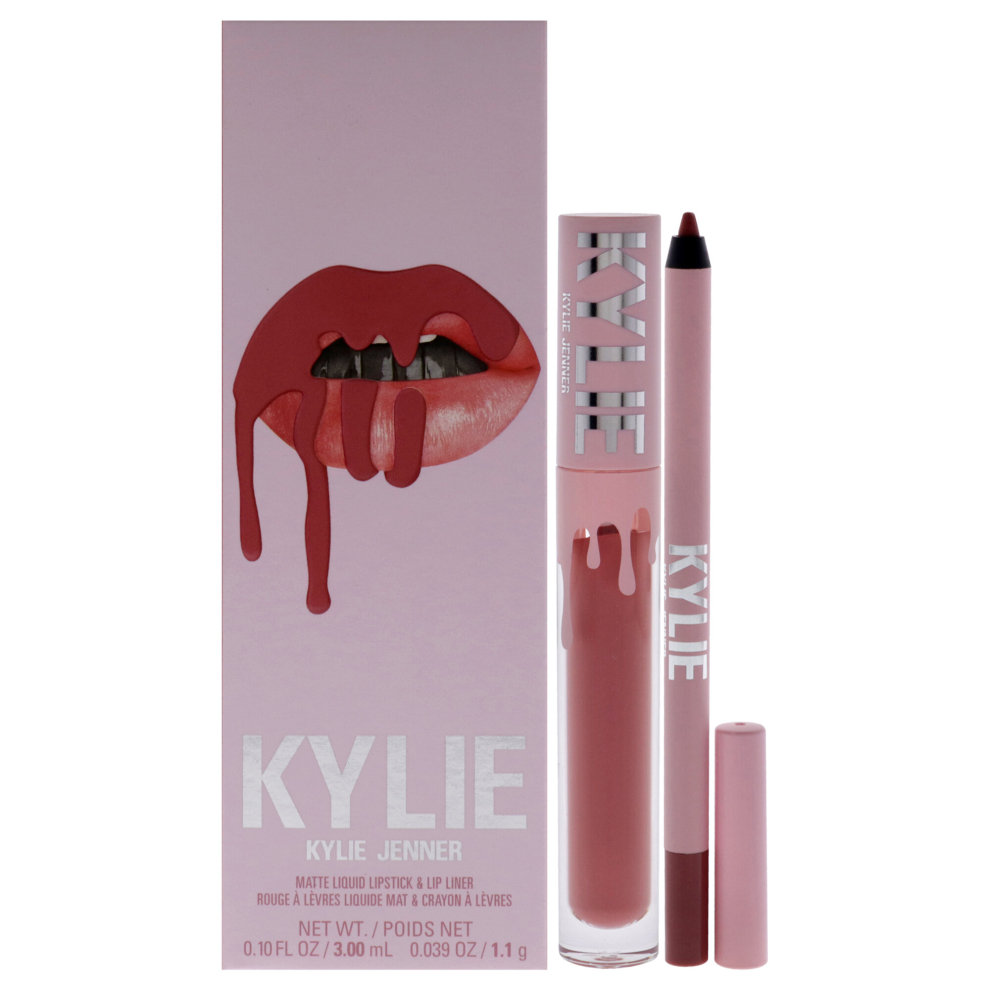Matte Lip Kit - 704 Sweater Weather by Kylie Cosmetics for Women - 2 Pc 0.10oz Matte Liquid Lipstick, 0.039oz Lip Liner