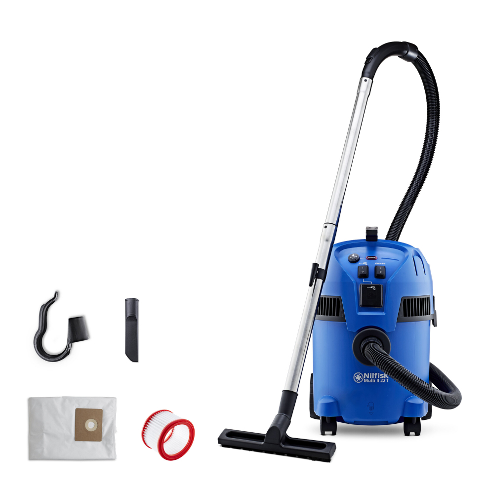 Multi II 22 T Wet & Dry Vacuum Cleaner Nilfisk Liquids And Solids