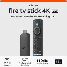 Amazon Fire TV Stick 4K Max (2nd Gen 2023) - Powerful 4K streaming with Dolby Vision, HDR10+, Atmos, Wi-Fi 6E, Ambient Experience, Alexa Remote