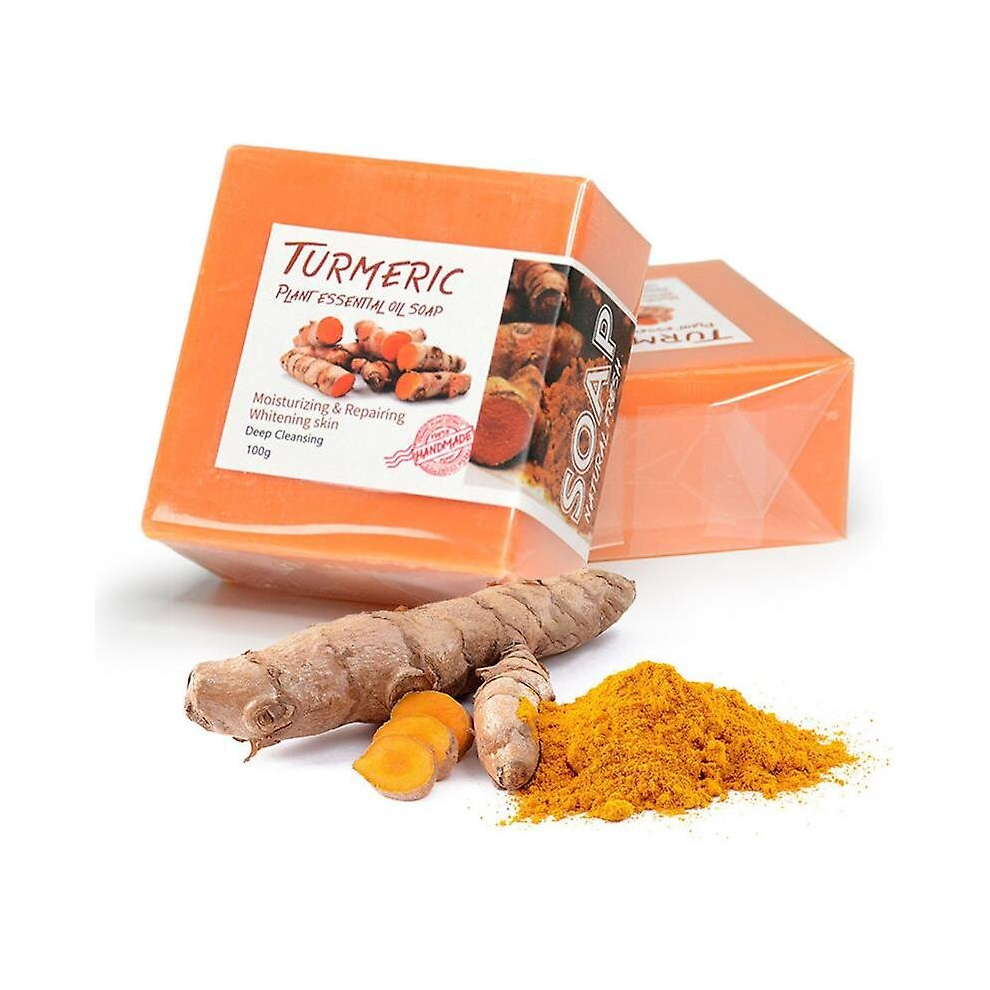 Dark Tumeric Soap Acne Spots Removal Skin Brighten Handmade Soap Face Cleansing