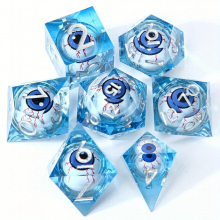 Spinning Dragon Eye Resin Dice Set 7pcs Polyhedral Dice Cosplay Board Game Dice Halloween Decoration And Thanksgiving Christmas Easter Birthday Gift