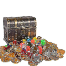 Treasure Chest Pirate Gold Coin Pirate Treasure Toy-9_w