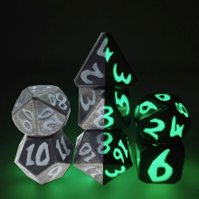 Big Word Dragon Scale Metal Glowing Dice Board Game Accessories Board Game Pcs Metal Dice Set