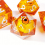 7pcs Transparent Resin Polyhedral Dice Set For Cosplay Board Game 10