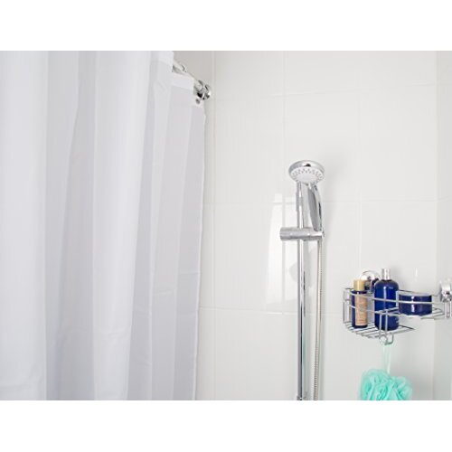 Croydex Croydex Professional Plain White Water-Resistant Textile Shower Curtain 2000 X 2000mm 2