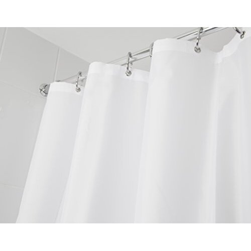 Croydex Croydex Professional Plain White Water-Resistant Textile Shower Curtain 2000 X 2000mm