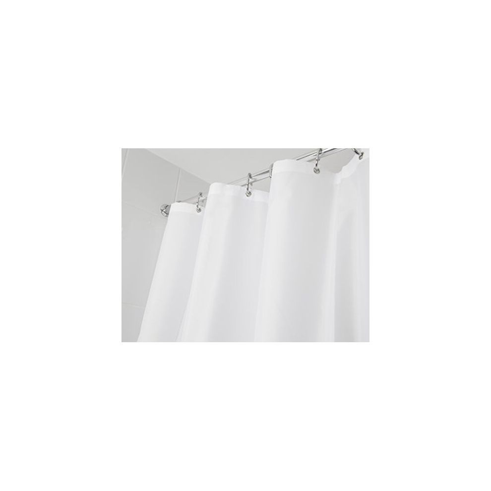 Croydex Professional Plain White Water-Resistant Textile Shower Curtain 2000 X 2000mm