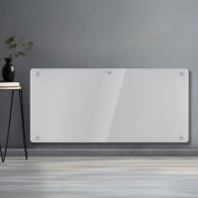 Futura Electric Panel Heater 2000W White Wall Mounted & Free Standing Glass Room Radiator with Timer Thermostat Control Lot 20
