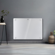 Futura Electric Panel Heater 1000W White Wall Mounted & Free Standing Glass Room Radiator with Timer Thermostat Control Lot 20